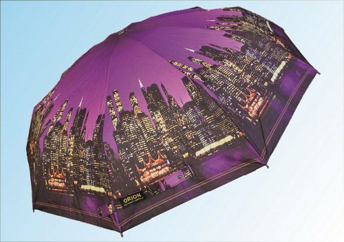 Зонт 4067 фиолетовый город