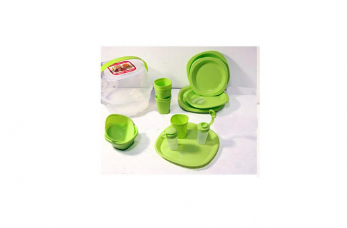 Набор пластиковой посуды для пикника на 6 персон (36 предметов), в боксе с ручкой (103-36) (12)