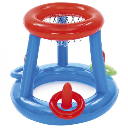 Набор для игр на воде «Баскетбол», d=61 см, корзина, мяч, 3 кольца, от 3 лет, 52190 Bestway