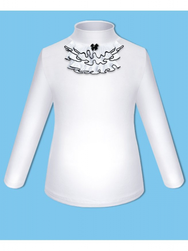 Белая школьная водолазка (блузка) для девочки 78811-ДШ18