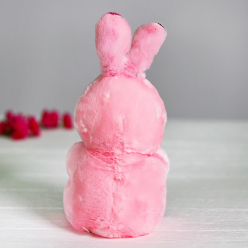 Мягкая игрушка «Зайчик с сердцем», цвет розовый