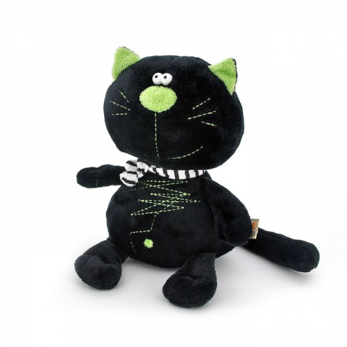 Мягкая игрушка «Кот Батон», цвет чёрный, 20 см