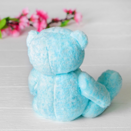 Мягкая игрушка «Медведь», 20 см, с бантом, цвет голубой