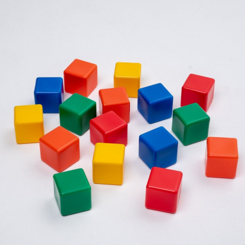 Набор цветных кубиков,16 штук 6 × 6 см