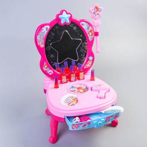 Столик с зеркалом, игровой модуль парикмахера, феи ВИНКС: Блум, со световыми и звуковыми эффектами