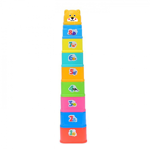 Развивающая игрушка «Пирамидка-стаканчики: Море», 9 предметов