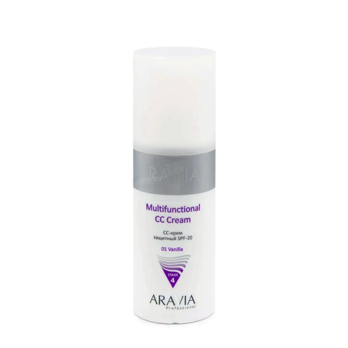 ARAVIA  CC-крем защитный SPF-20 / Multifunctional CC Cream Vanilla 01, 150 мл