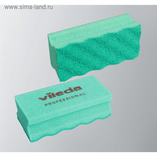 Губка для профессиональной уборки с системой Vileda ПурАктив, цвет зелёный, 6,3 х 14 см