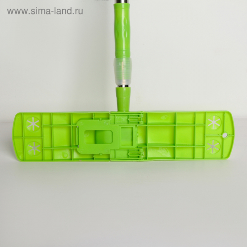 Швабра плоская, телескопическая ручка 92-122 см, насадка из микрофибры, цвет МИКС