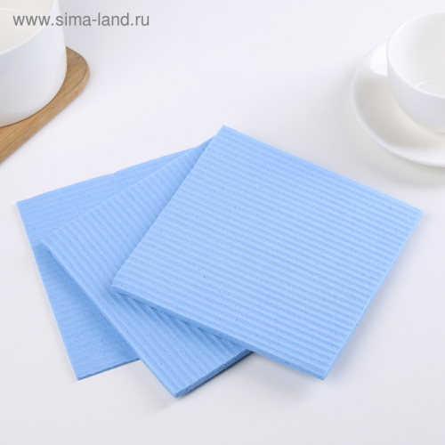 Набор губчатых салфеток для кухни 15×15 см, 3 шт, цвет МИКС
