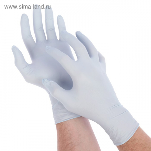 Перчатки нитриловые неопудренные Golden hands, размер S, 200 шт/уп, цвет светло-голубой, цена за 1 шт.
