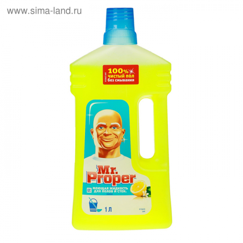 Средство для мытья полов и стен Mr.Proper «Лимон», 1 л