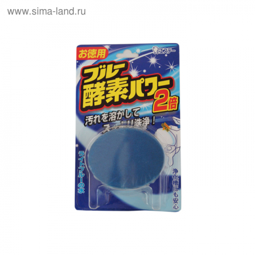 Очищающая и ароматизирующая таблетка для бачка унитаза ST Blue Enzyme Power окрашивает воду в голубой цвет, с ароматом леса, 120 г