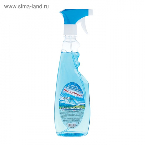 Средство для мытья стекол Альпийская свежесть, с нашатырным спиртом, 500 мл