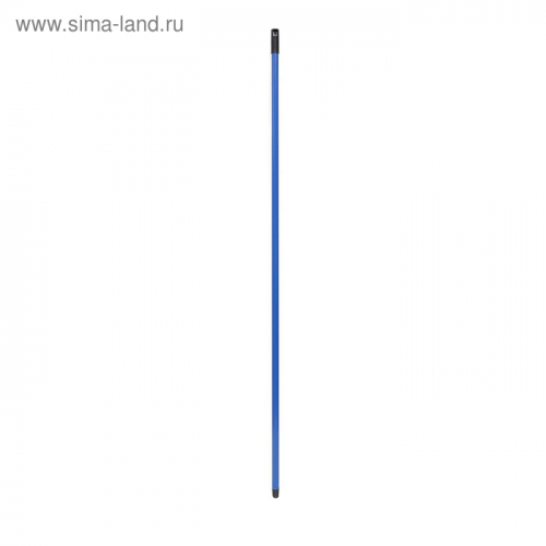 Ручка для швабры, металл с покрытием, с резьбой, цвет синий, 140 см