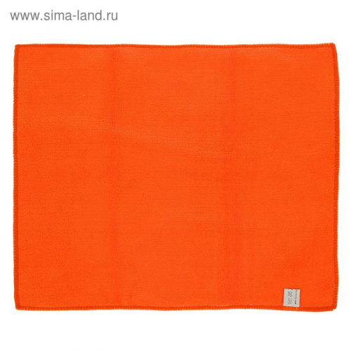 Салфетка из микрофибры и коралловой ткани, оранжевая, 35х40 см