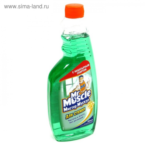 Средство для мытья стекол с нашатырным спиртом Mr.Muscle «Утренняя роса», запасная бутылка, 500 мл