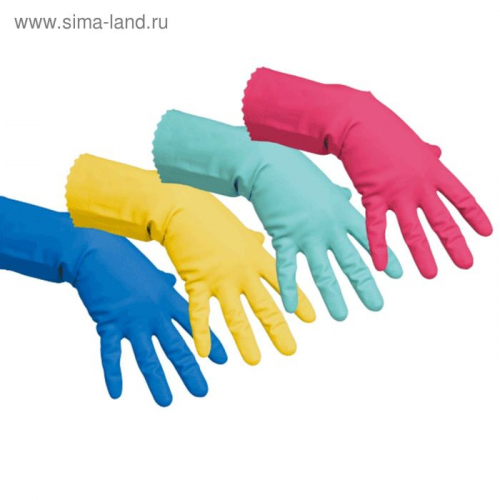 Перчатки Vilenda для профессиональной уборки, многоцелевые, размер М, цвет голубой