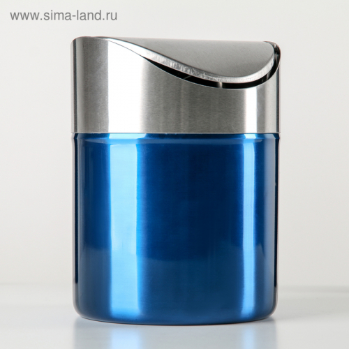 Ведерко настольное 12×12×16,5 см, цвет синий