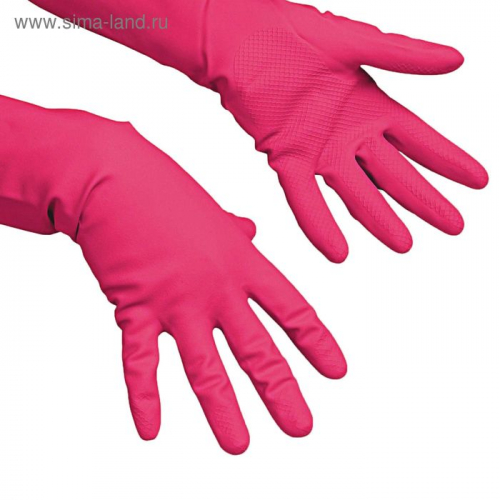 Перчатки Vilenda для профессиональной уборки, многоцелевые, размер М, цвет красный