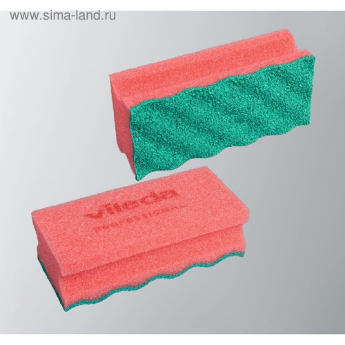 Губка для профессиональной уборки с системой Vileda ПурАктив, цвет красный, 6,3 х 14 см