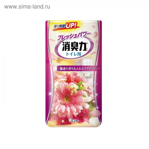 Жидкий дезодорант-ароматизатор для туалета ST Shoushuuriki c ароматом розовых цветов, 400 мл
