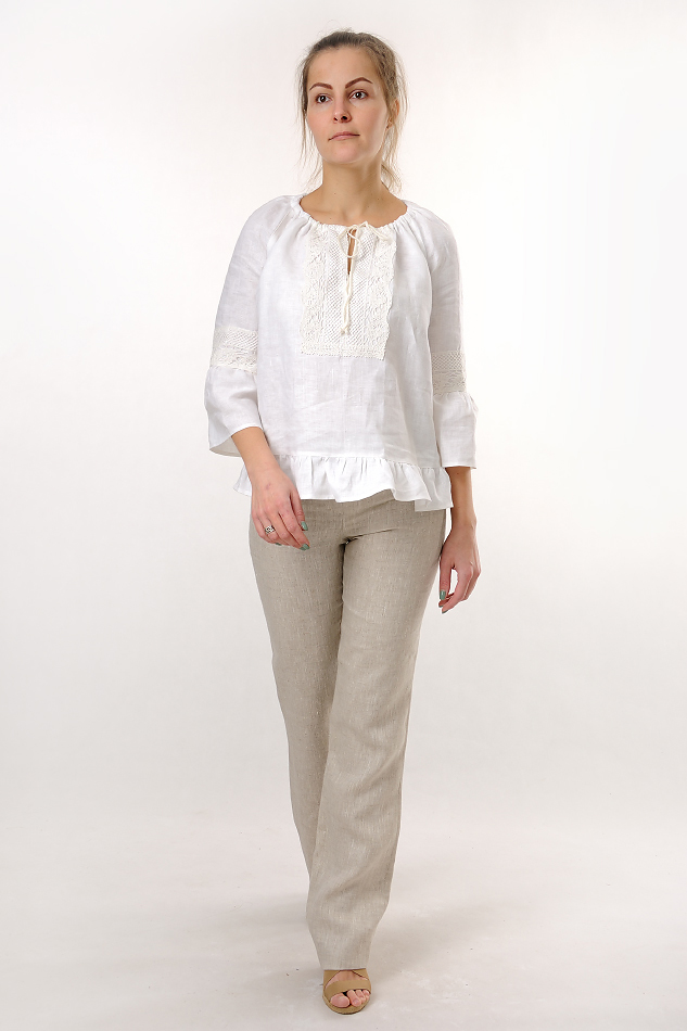 Блузка женская из льна #035