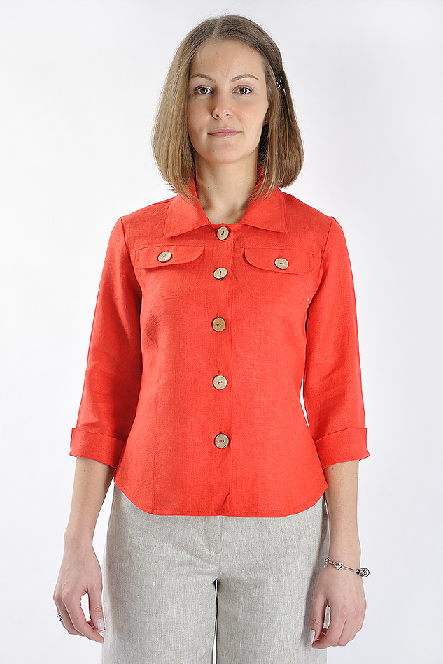 Блузка женская из льна #002