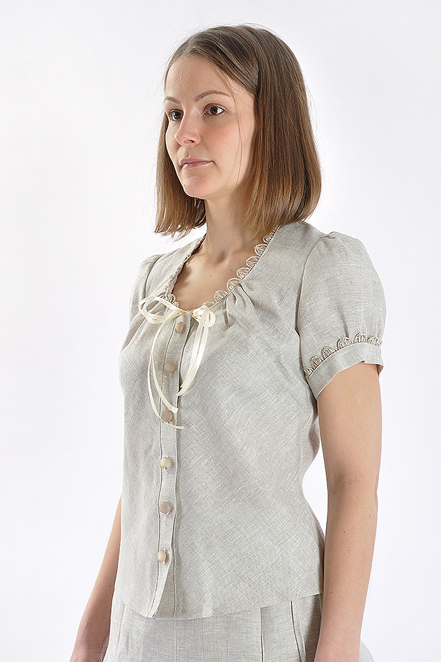 Блузка женская из льна #006