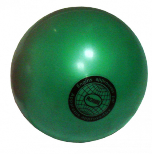 Е089Зел Мяч для художественной гимнастики, зеленый, силикон d 19см, профессиональный (60шт)