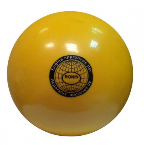 Е089Жел Мяч для художественной гимнастики, желтый, силикон d 19см, профессиональный (60шт)