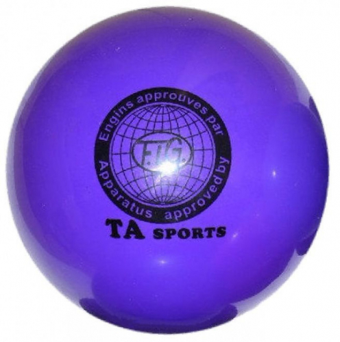 Е089ВФиол Мяч фиолетовый, 15см, для художественной гимнастики, силикон, профессиональный
