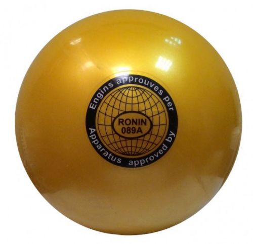 Е089А Желтый+ мяч для художественной гимнастики, силикон d 22 см, профессиональный