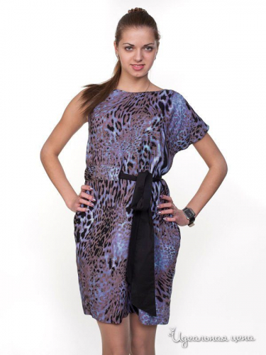 Платье Satin С.239.ЛФ, леопард фиолетовый (42)