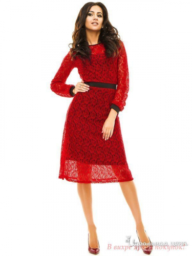 Платье Look At Fashion 003219, Красный (44)