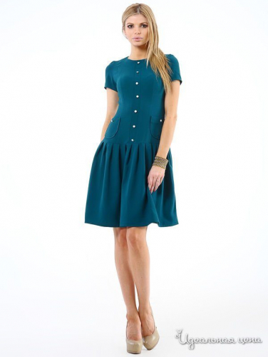 Платье Virginia Style PLA144KCЗ, зеленое (42)