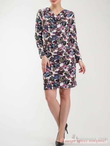 Платье Look At Fashion 022, цветы фиолетовый (44-46)