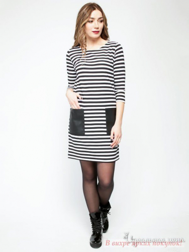 Платье Lavana Fashion LVN16040244, черно/белое (2XL)