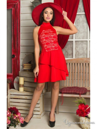 Платье The First Land of Fashion ENERGY, Красный (XL (48-50))