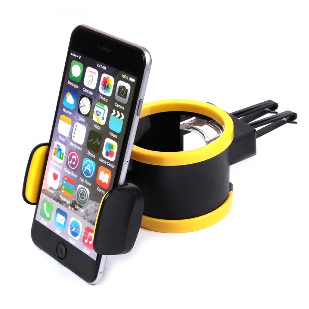 Держатель в авто с креплением на решетку вентилятора, подстаканник ...