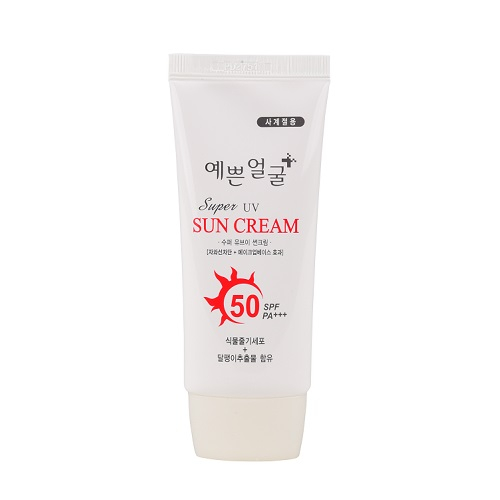 Well-being Health Pharm Co. YePpeunEolGul Super UV Sun Block Cream/Крем солнцезащитный для лица SPF 50 PA+++ с фитостволовыми клетками и фильтратом секрета улитки,50мл