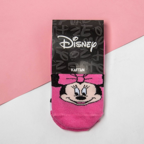 Набор носков, Минни Маус, 2 пары, розовый, 16-18 см