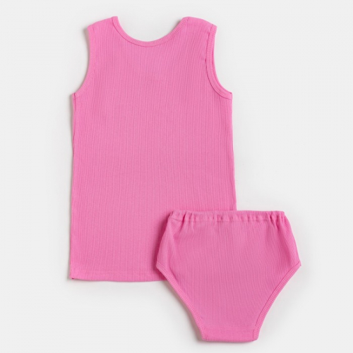 Комплект для девочки (трусы, майка), цвет розовый, рост 134 см (34)