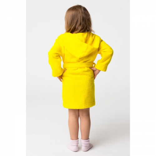 Халат махровый детский Лисёнок, размер 30, цвет жёлтый, 340 г/м² хл. 100% с AIRO