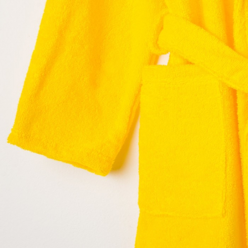 Халат махровый детский Корги, размер 34, цвет жёлтый, 340 г/м² хл. 100% с AIRO