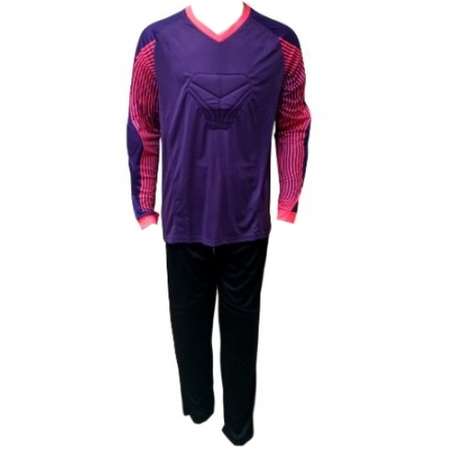 D223D+Форма вратарская, р-р XXXL, фиолетовая футболка с длинным рукавом, брюки черн., ткань-полиэсте