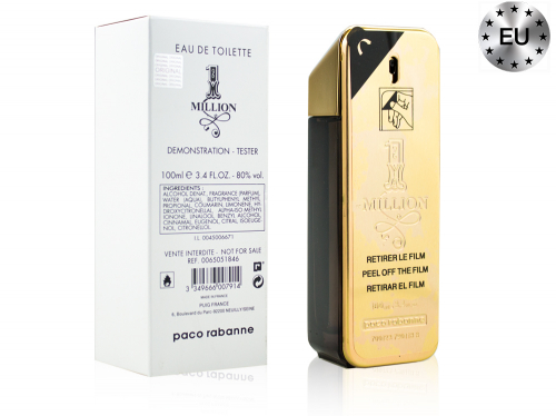 Тестер PACO RABANNE 1 MILLION, Edt, 100 ml (Lux Europe)