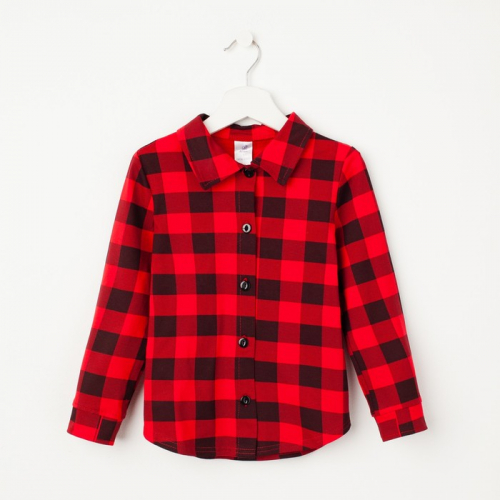 Рубашка детская «Техас», цвет красный, рост 110 см