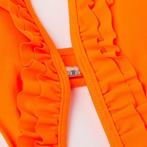 Купальник слитный для девочек, цвет оранжевый, рост 158 см
