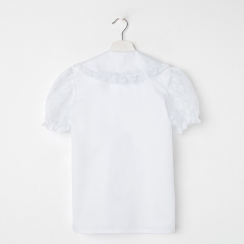 Блуза «Арина» для девочки, цвет белый, рост 128 см